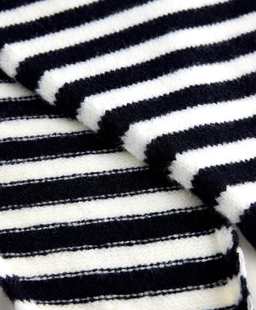 Полосатая вязаная бандана