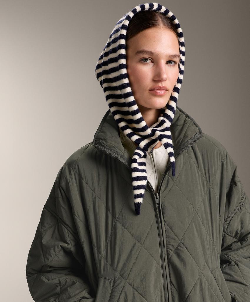 Полосатая вязаная бандана