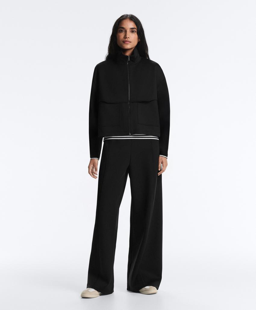 Куртка Boxy с эффектом неопрена