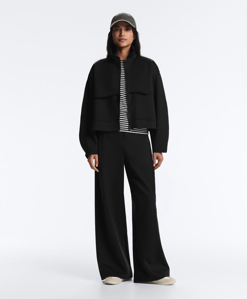 Куртка Boxy с эффектом неопрена