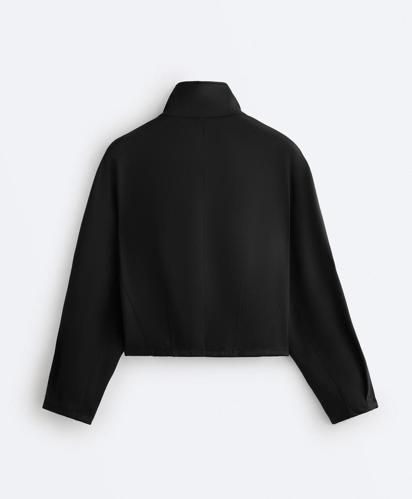 Куртка Boxy с эффектом неопрена