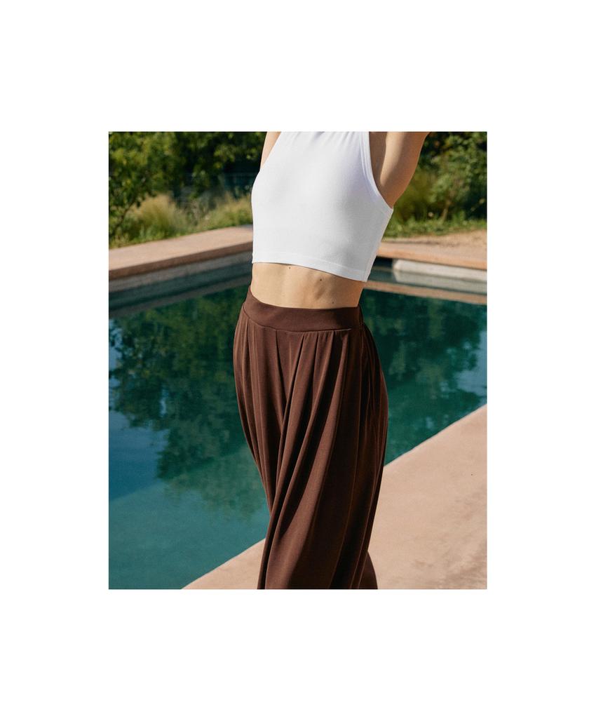 Широкие брюки из модально-шерстяной смеси