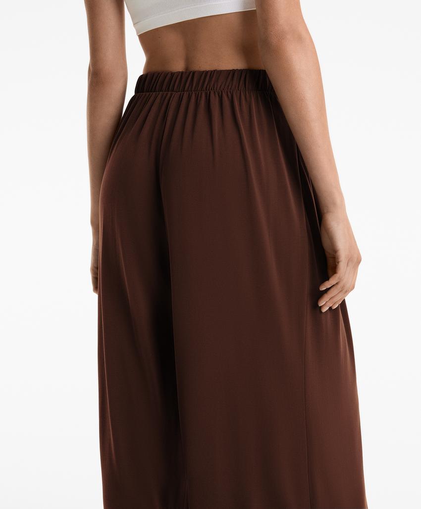 Широкие брюки из модально-шерстяной смеси