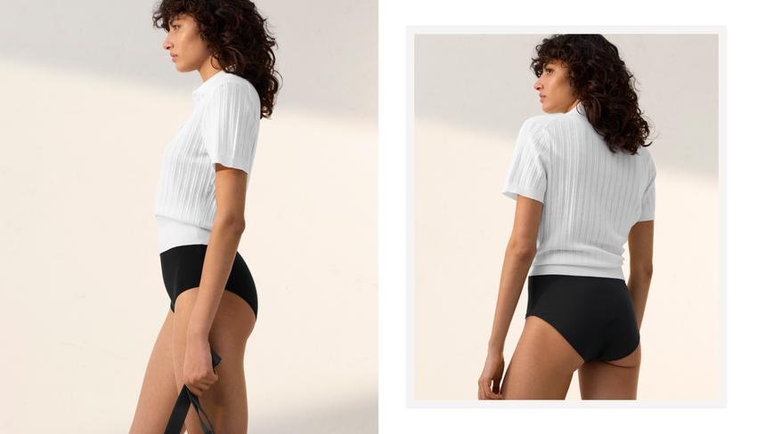 Поло с вязаным узором pointelle