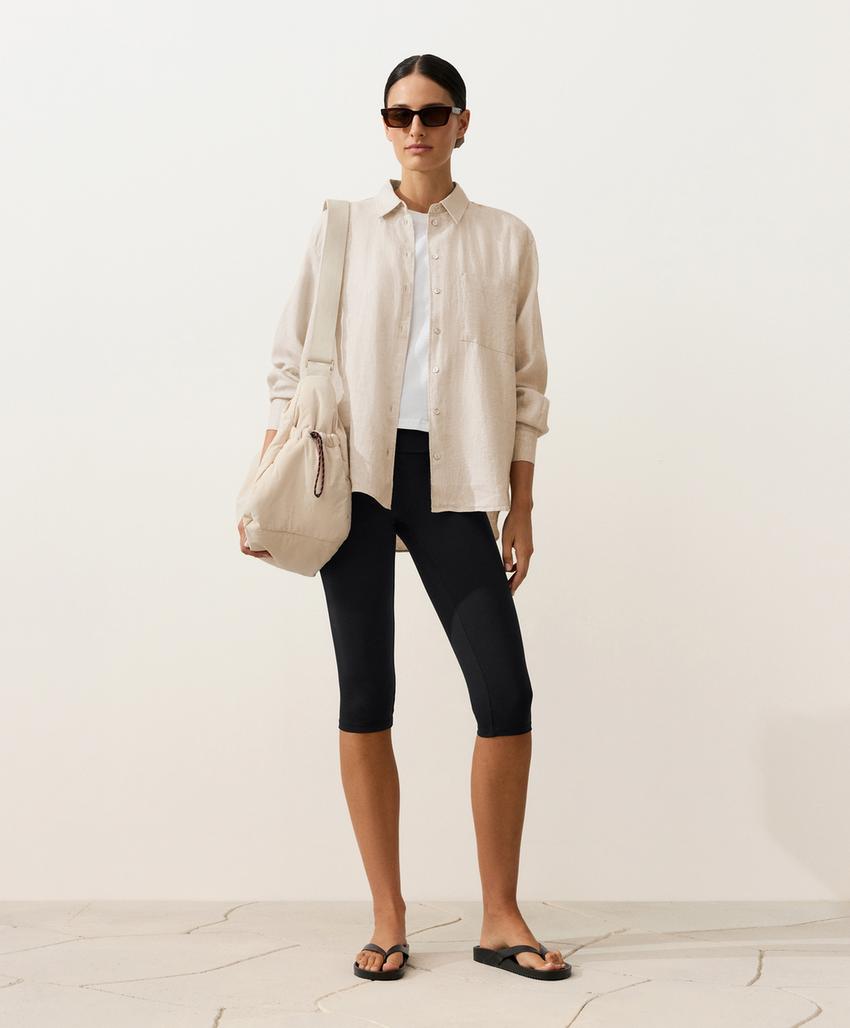 Рубашка из 100% льна свободного кроя