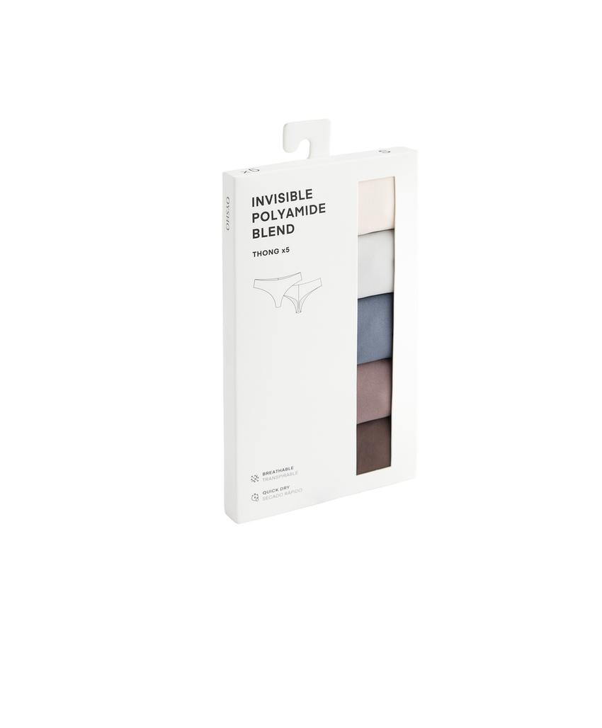 5 трусиков из полиамидного микса с лазерной резкой