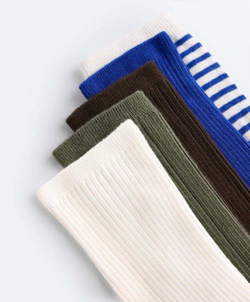 5 пар классических носков из смесового хлопка