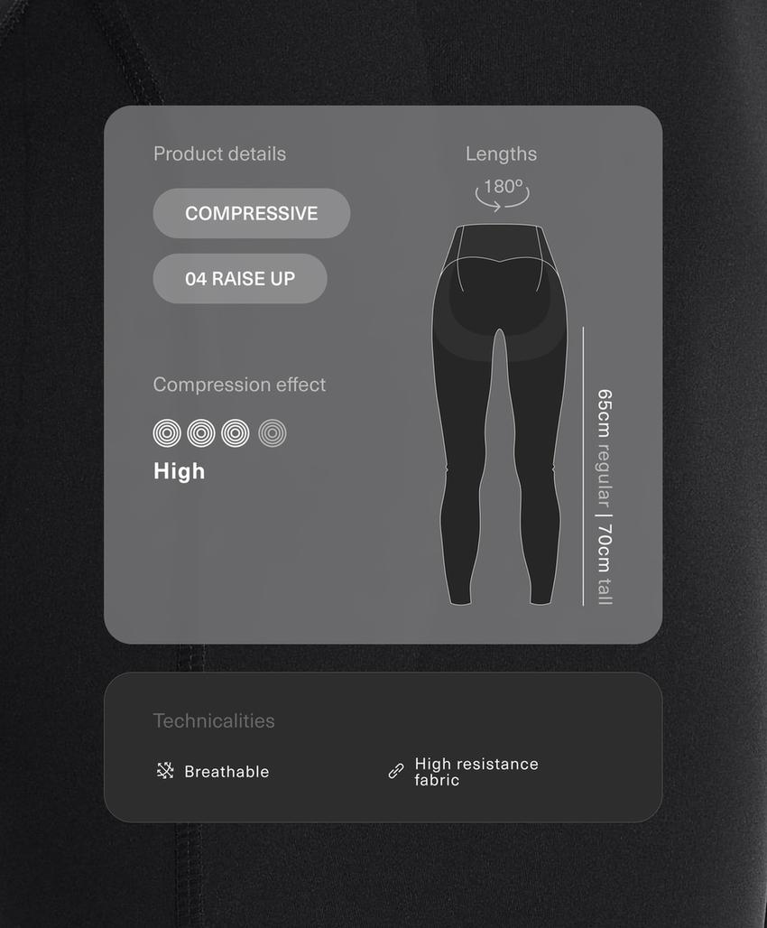 Легинсы Compressive Raise Up с завышенной талией длиной до щиколотки