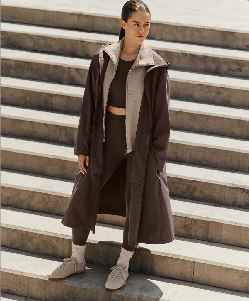 Трикотажная куртка с ребристым воротником