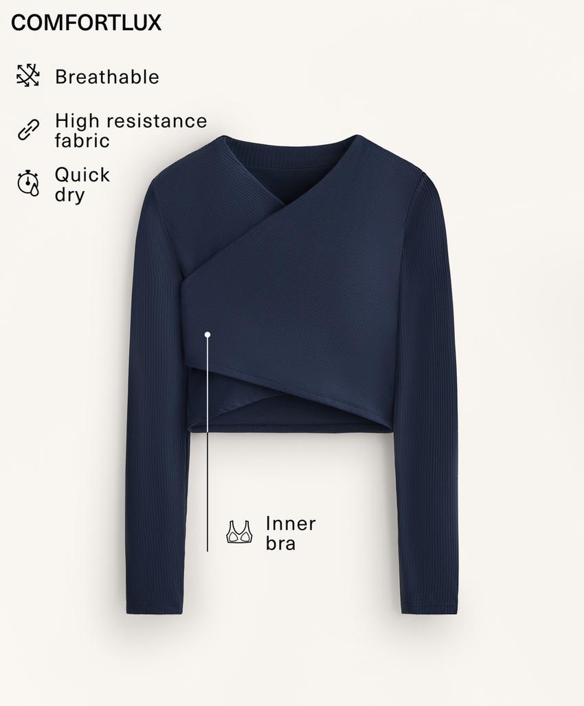 Топ с перекрещивающимися рукавами comfortlux