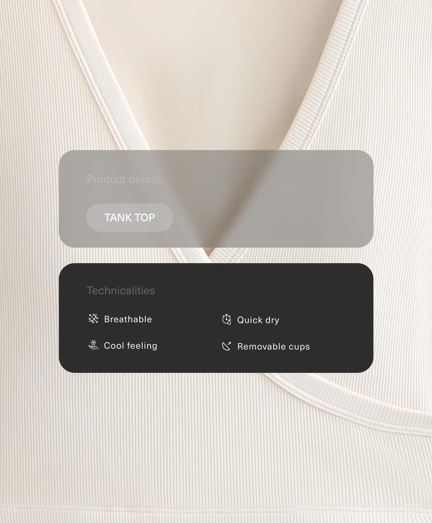 Топ с длинными рукавами и перекрестным верхом из ребристой модальной смеси