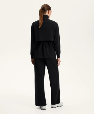 Длинная куртка с карманами из мягкой ткани с модалом- Заказать в России