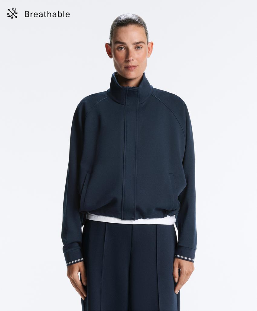 Пике с куртка с контрастной обшивкой из хлопка