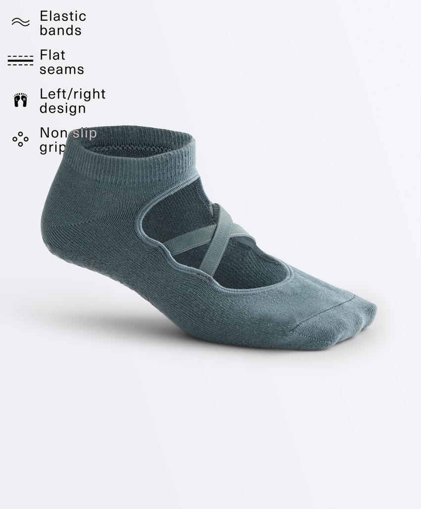 2 пары носков из смесового хлопка с лентами для йоги и пилатеса