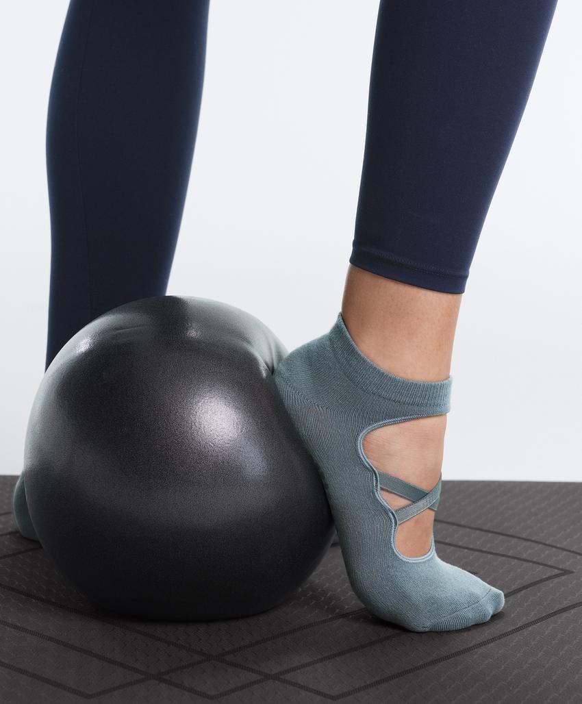 2 пары носков из смесового хлопка с лентами для йоги и пилатеса