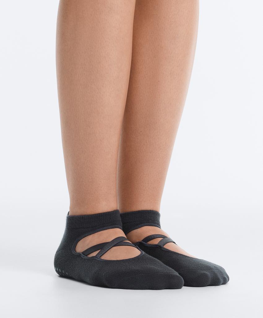 2 пары носков из смесового хлопка с лентами для йоги и пилатеса