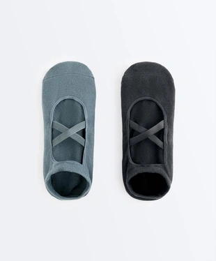 2 пары носков из смесового хлопка с лентами для йоги и пилатеса- Заказать в России