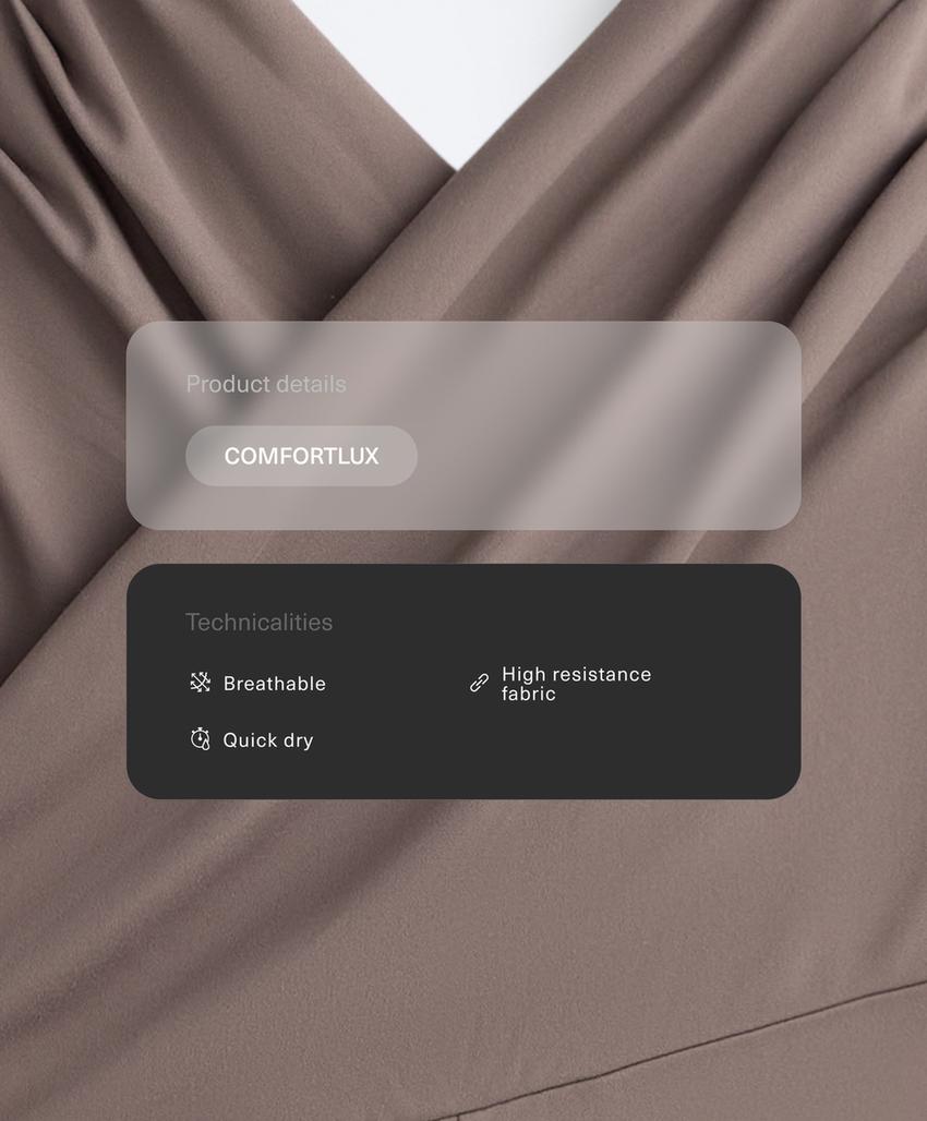 Короткий комбинезон Comfortlux с перекрестным вырезом