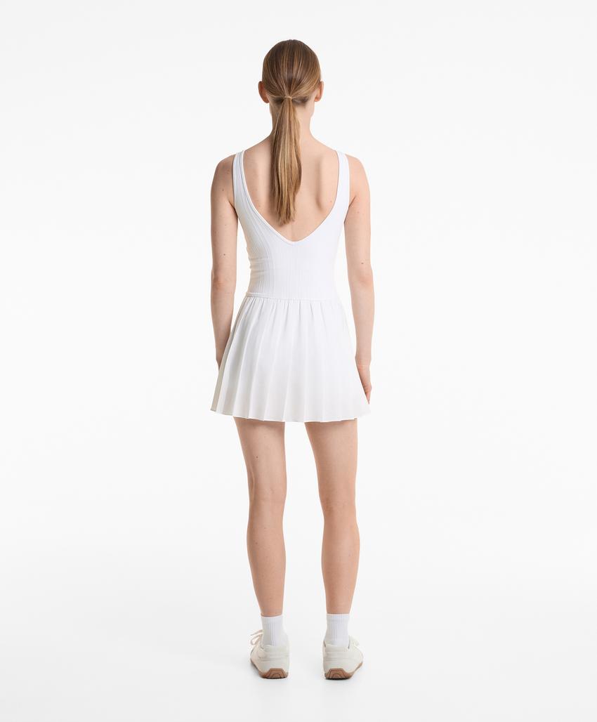 Плиссированное мини-платье