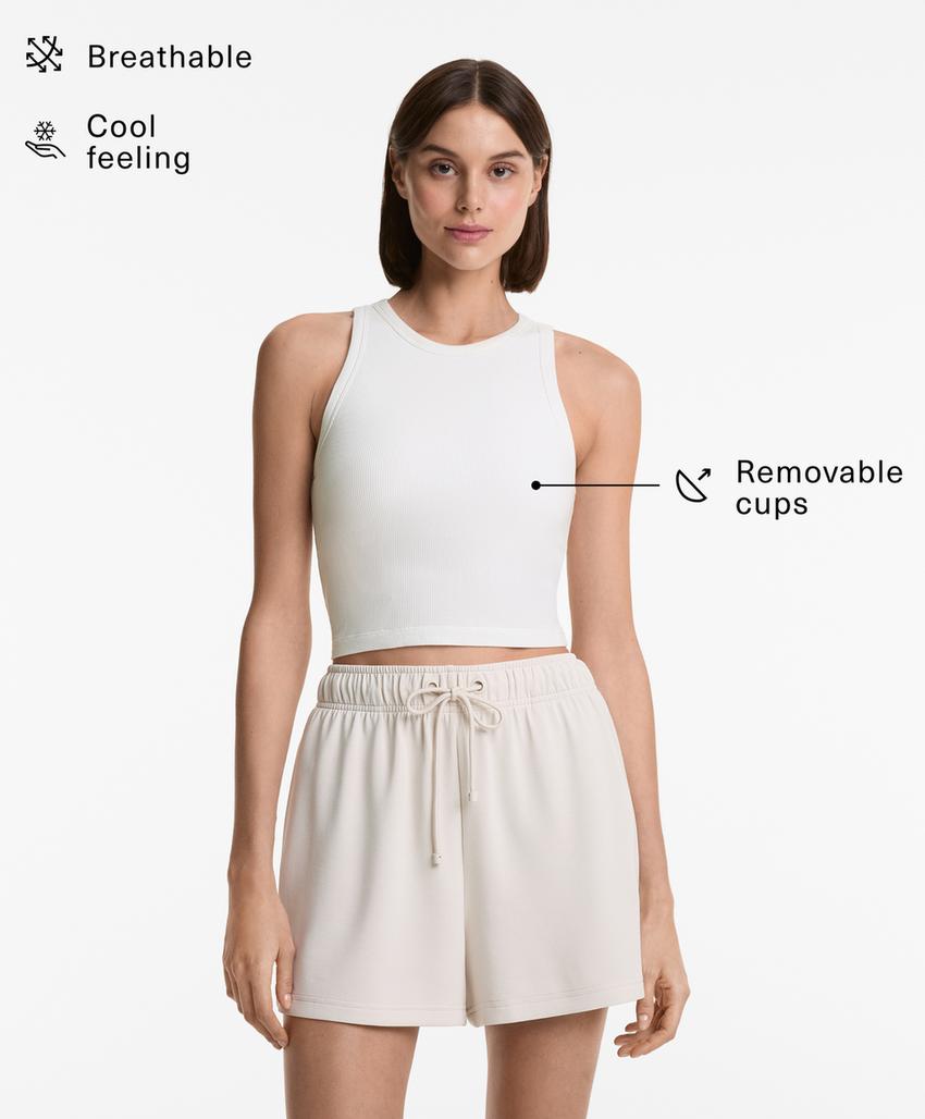 Лонгслив из рубчатого модального микса