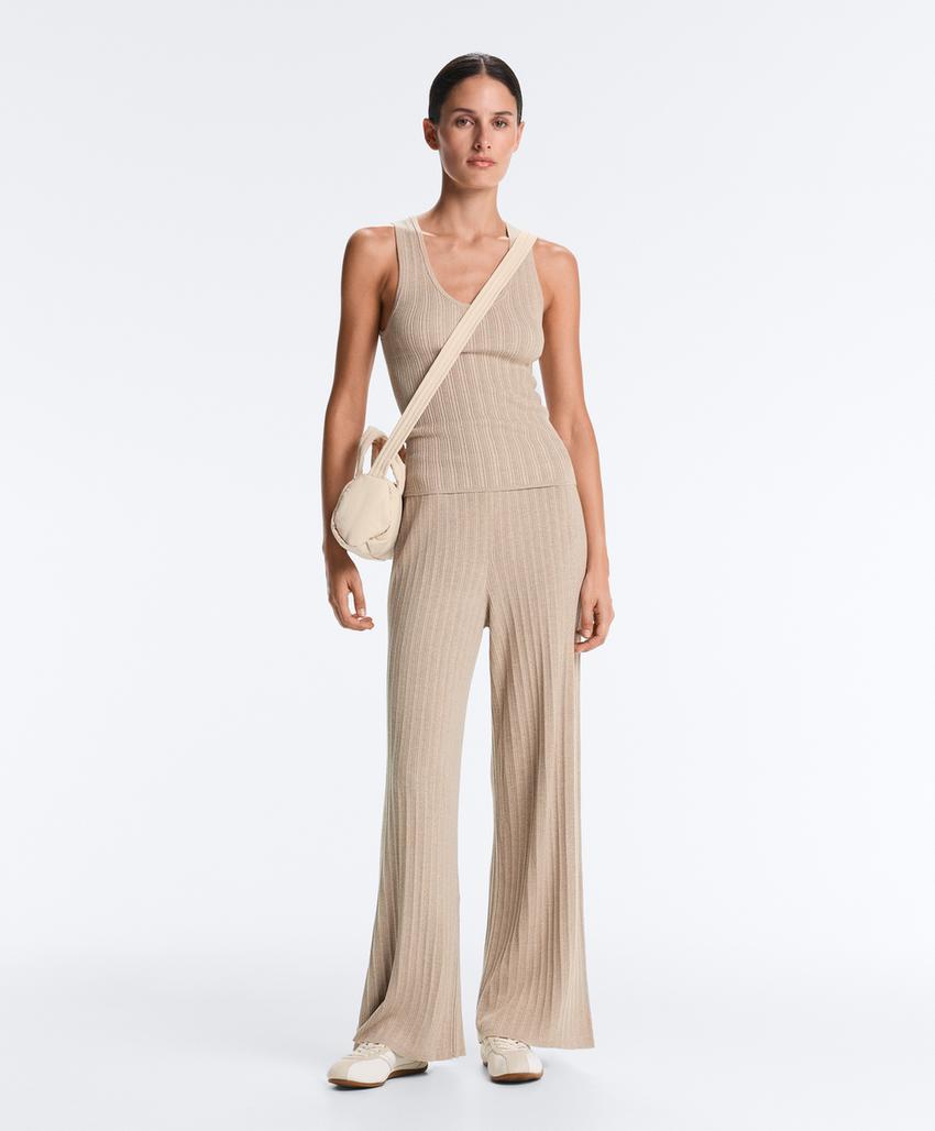 Топ облегающий вязаный Rib