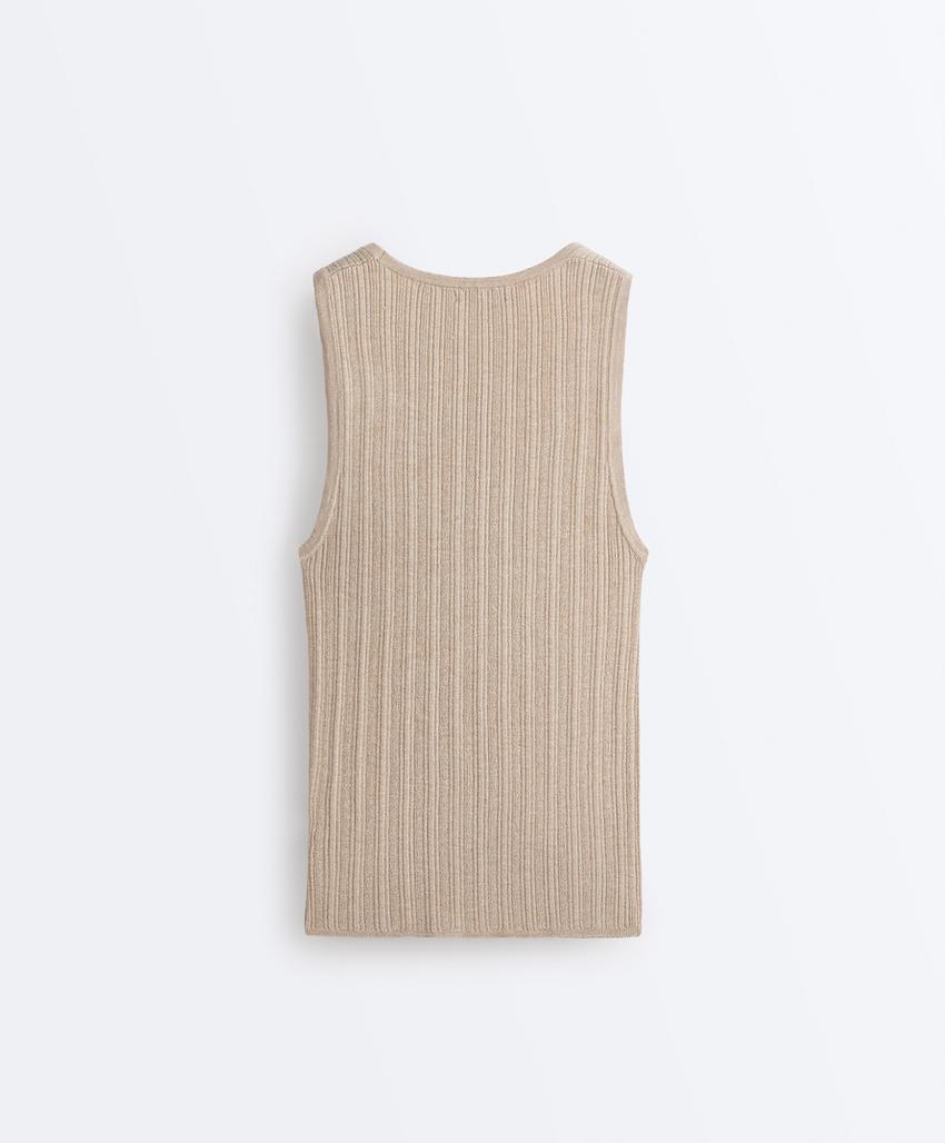 Топ облегающий вязаный Rib