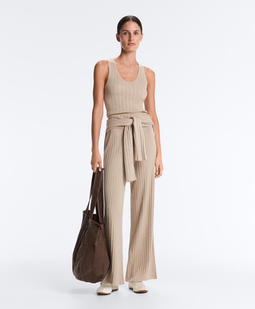 Топ облегающий вязаный Rib