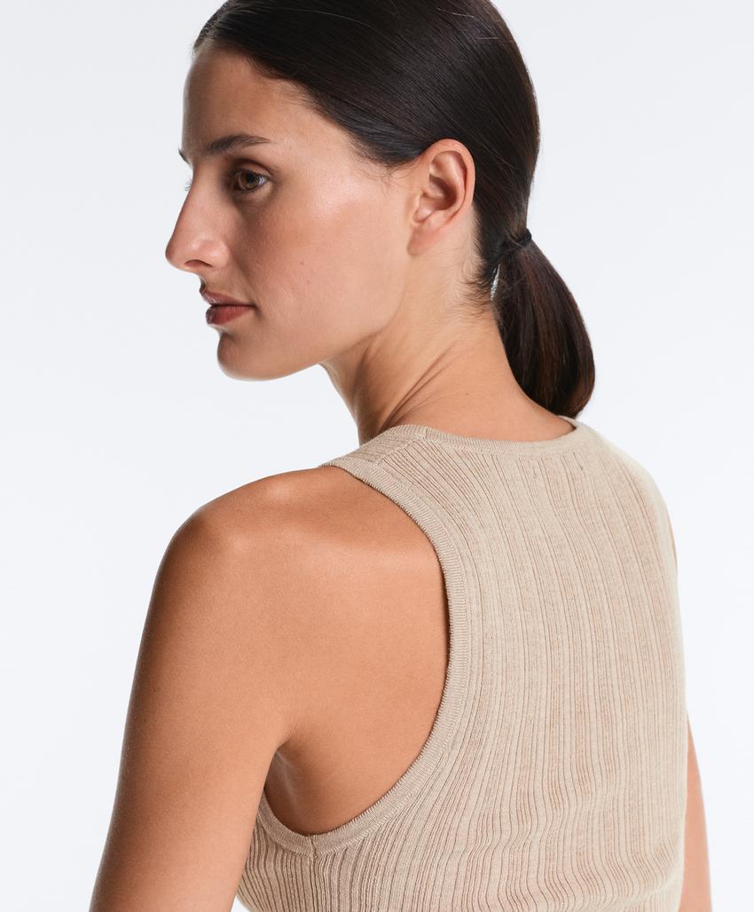 Топ облегающий вязаный Rib