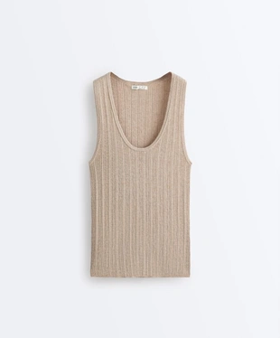 Топ облегающий вязаный RIB- Заказать в России