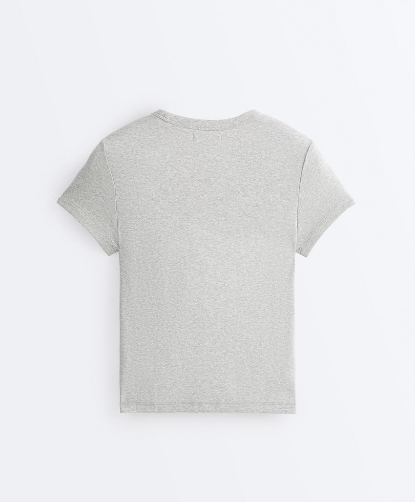 Облегающая футболка из ребристого хлопкового микса