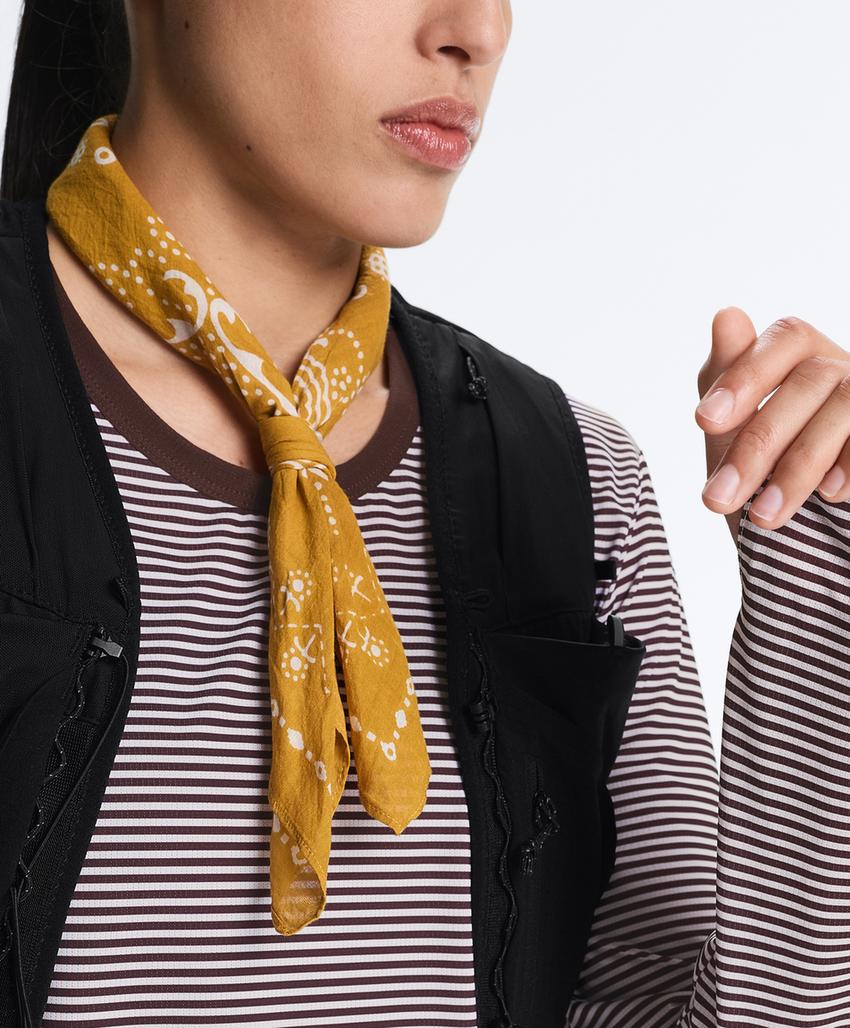 Футболка с длинным рукавом в полоску из технической ткани