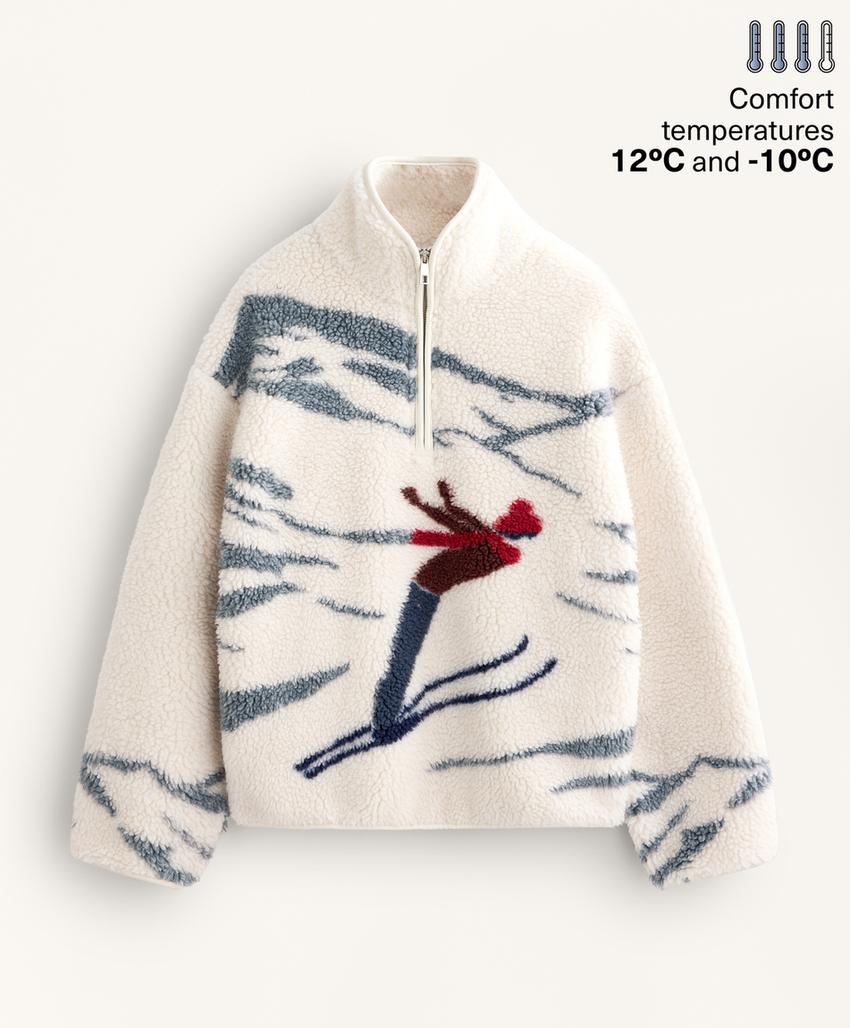 Полуприлегающая куртка из искусственного меха с молнией