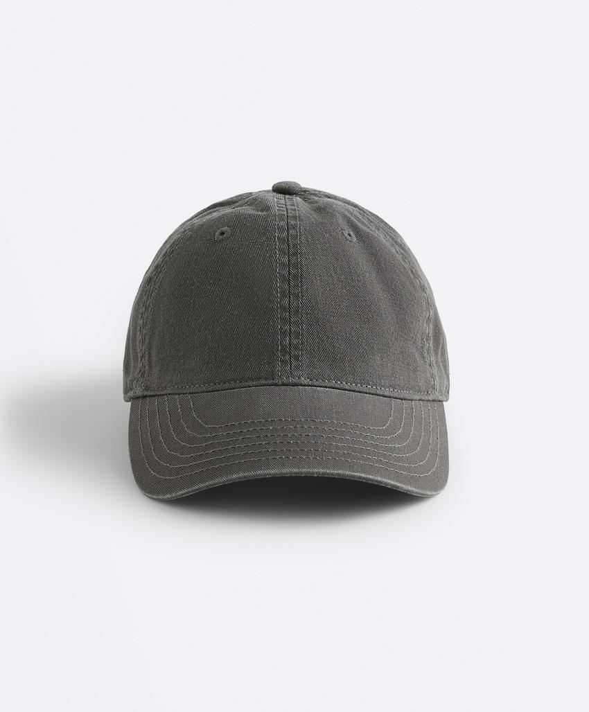 Кепка из 100% хлопка с эффектом потертости