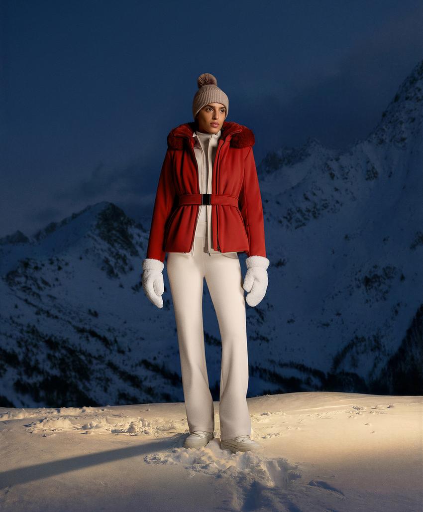 Брюки bootcut без швов с высокой посадкой очень теплые