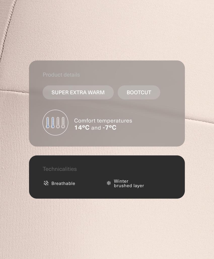 Брюки bootcut без швов с высокой посадкой очень теплые