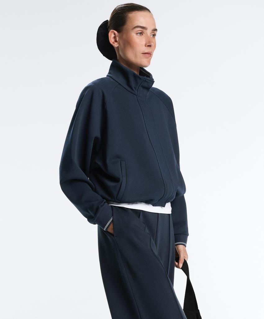 Пике-жакет с контрастной хлопковой отделкой