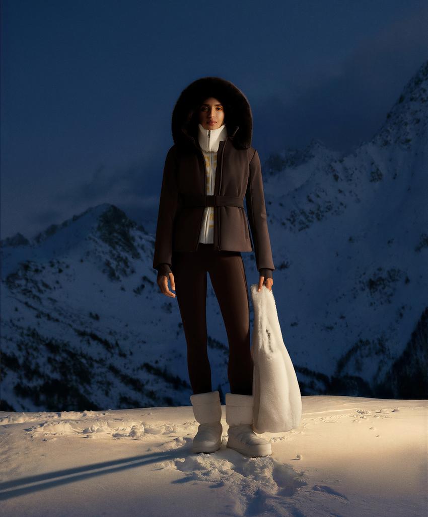 Теплые леггинсы с высокой посадкой и карманами 70 см