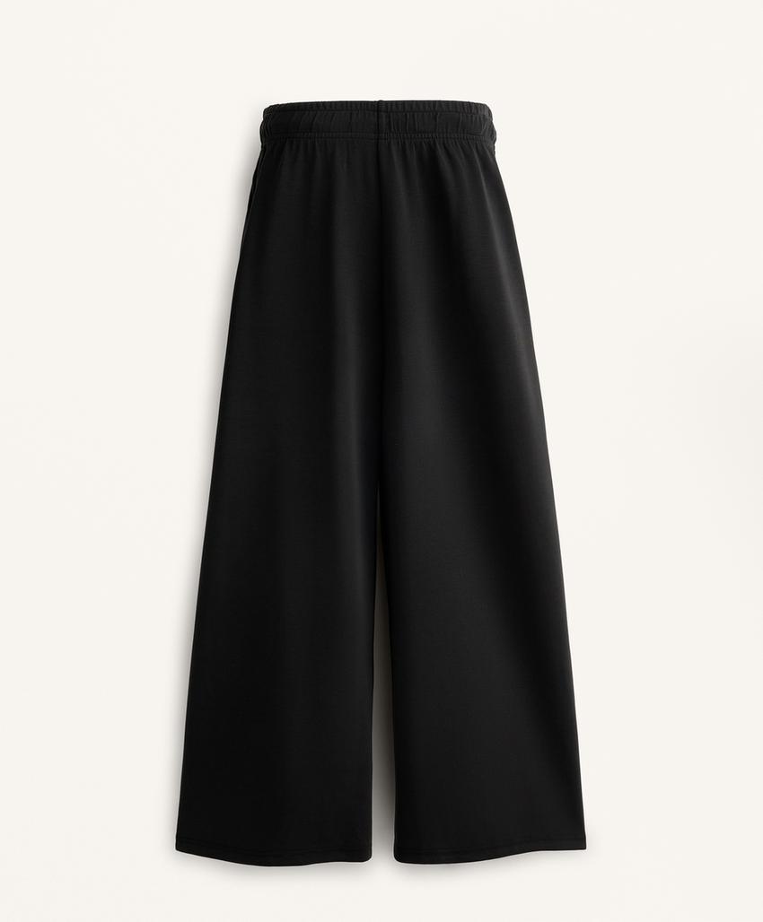 Мягкие широкие укороченные брюки с модалом