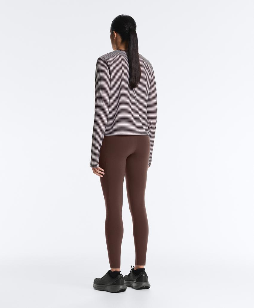 Футболка с длинным рукавом в полоску из технической ткани