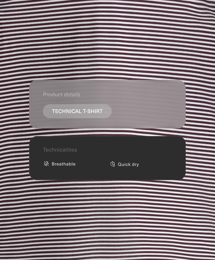 Футболка с длинным рукавом в полоску из технической ткани