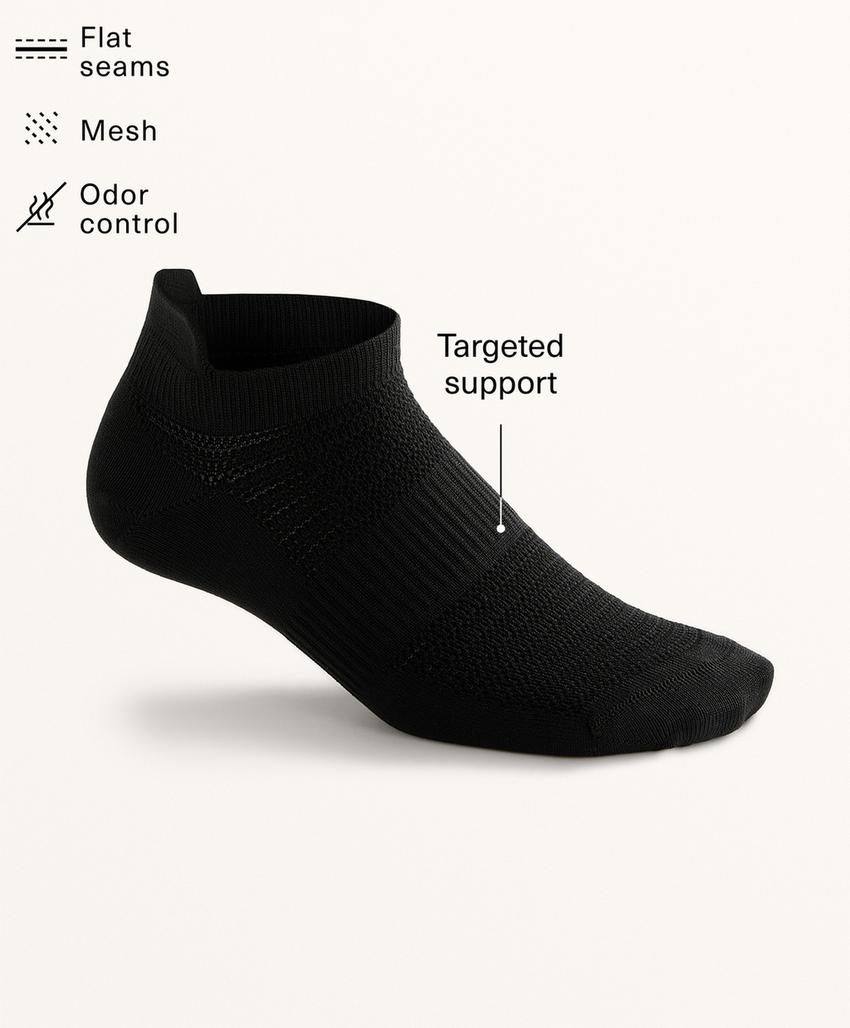 Носки для кроссовок из смесового полиамида с вкладышем для занятий спортом, 3 пары