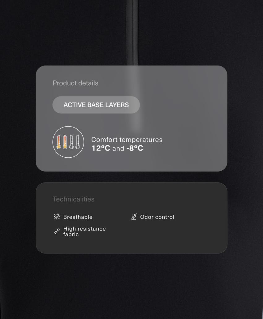 Термофутболка Base Layer с молнией до середины груди