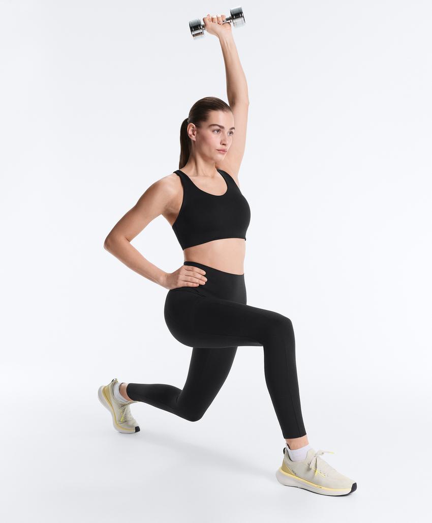 Компрессионные леггинсы с высокой посадкой до щиколотки с карманом