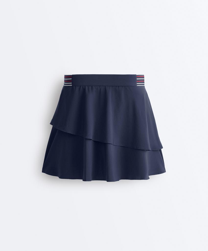 Юбка-мини с оборками на резинке