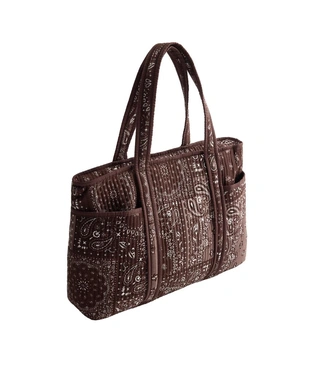 Стеганая сумка-шопер с принтом «бандана»- Заказать в России