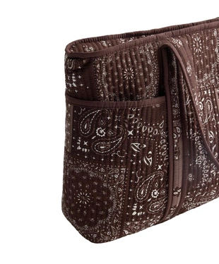 Стеганая сумка-шопер с принтом «бандана»- Заказать в России