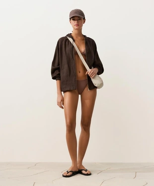 Топ бикини с треугольными чашками в мелкий горошек- Заказать в России