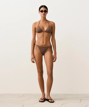 Полуоткрытые плавки бикини в мелкий горошек- Заказать в России