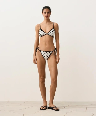 Топ бикини с треугольными чашками в горошек- Заказать в России