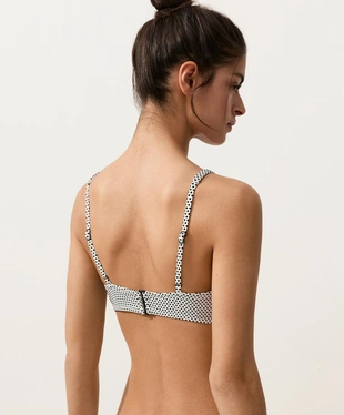 Топ бикини халтер из жаккарда в горошек- Заказать в России